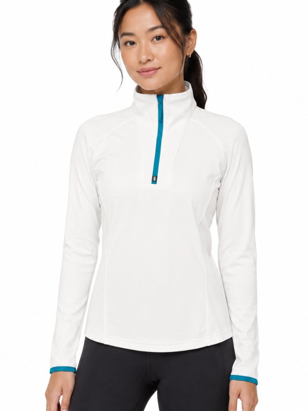 Helly Hansen Women’s XS White 1/2 Zip Pullover Fleece Top Activewear